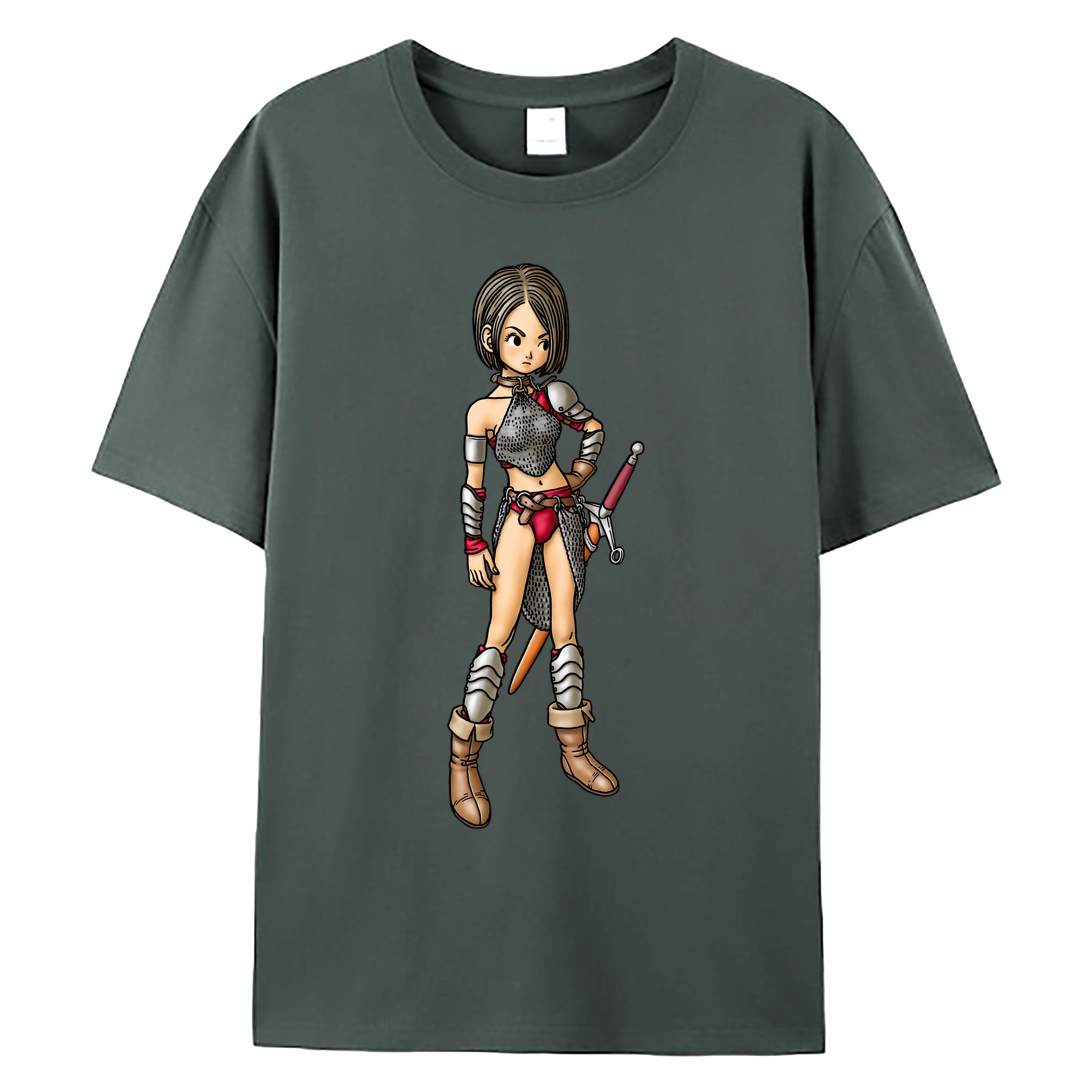 （画像用） ドラゴンクエスト Doragon Kuesuto Dragon Quest 綿100％ メンズ半袖Tシャツ｜肌触りやわらか＆通気性